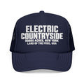 Electric Countryside Foam Trucker Hat — Rural New York Vintage Mesh Cap