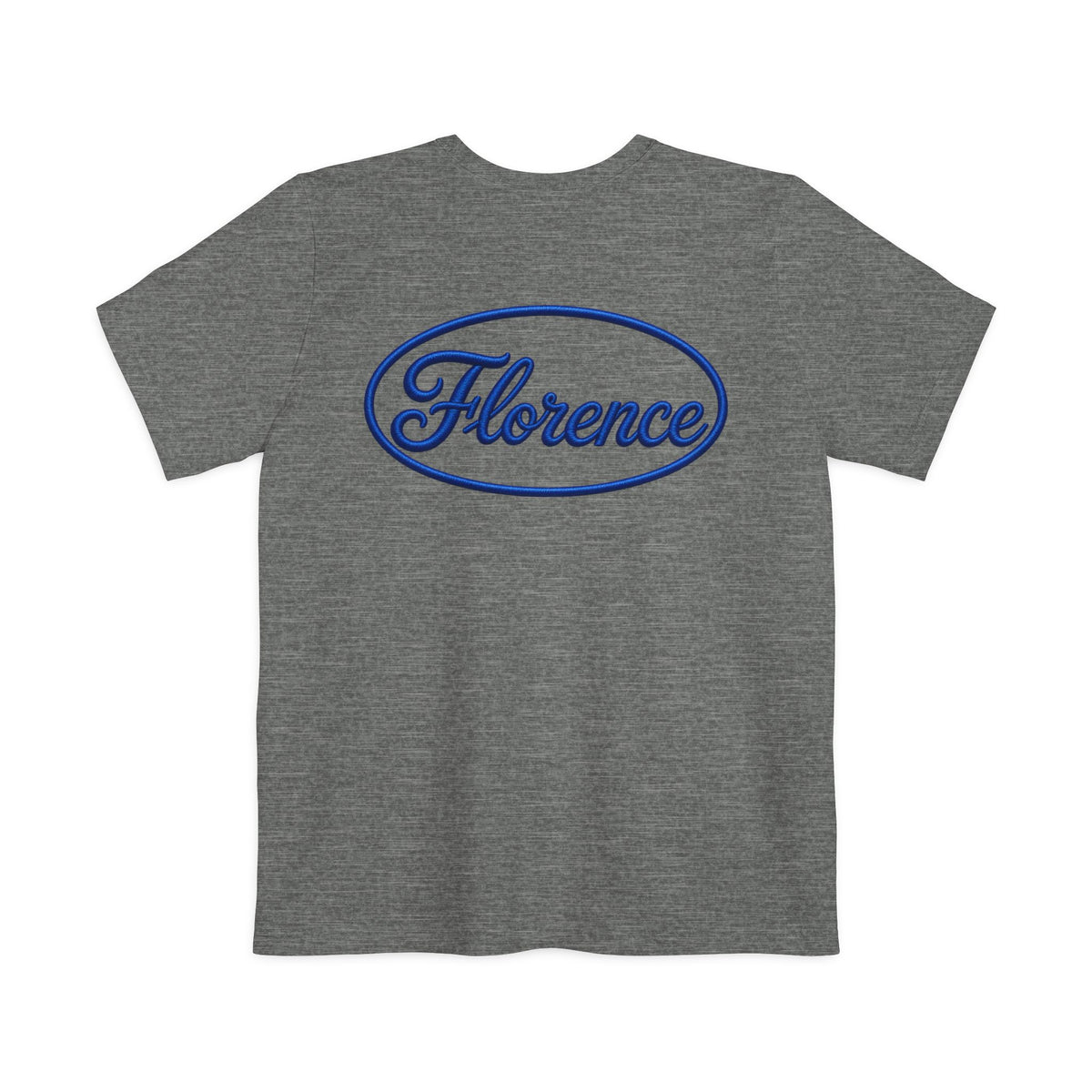 Florence Script Pocket T-Shirt — City Name Tee with Embroidered-Style Back Logo