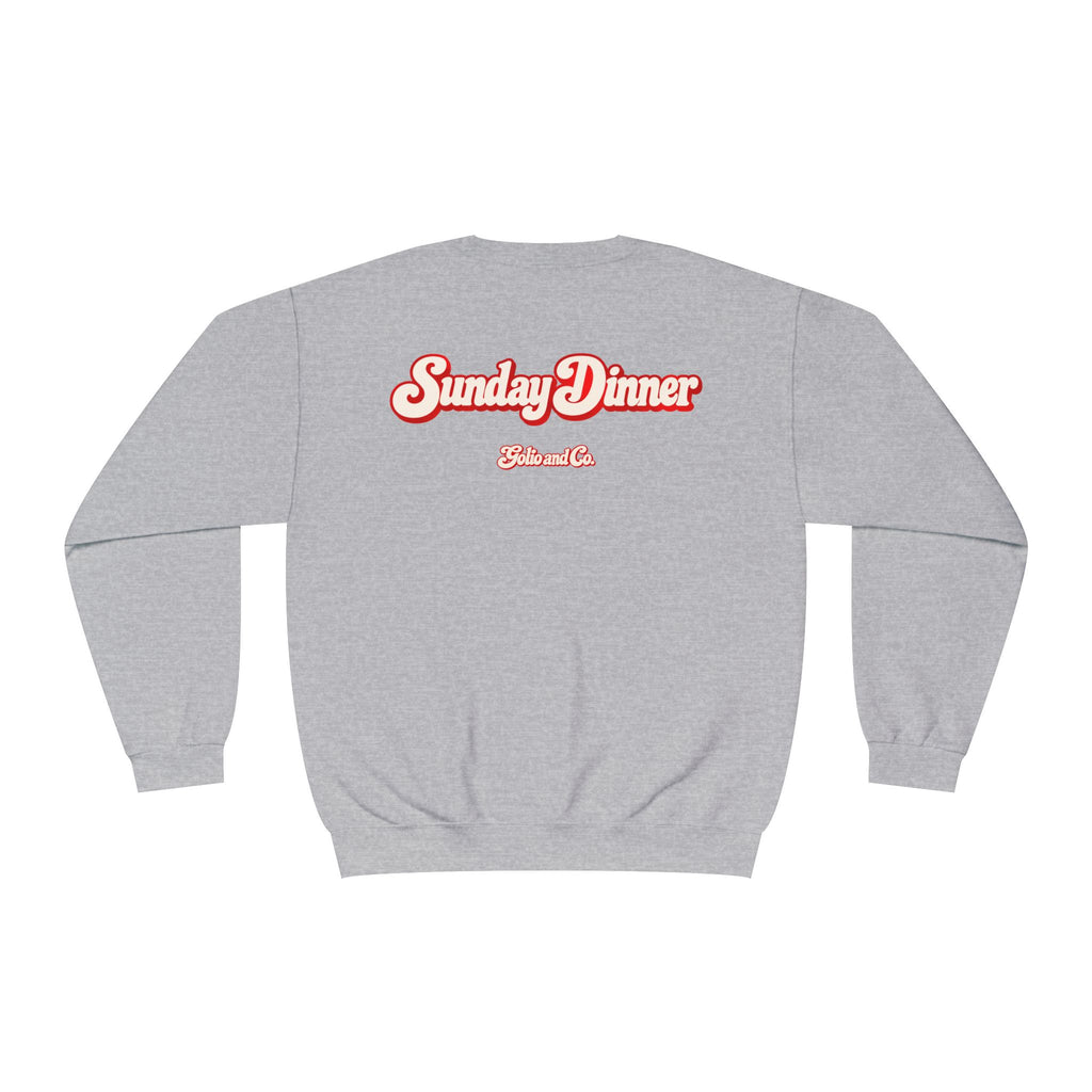 Crewneck Sweatshirt - "Madanad" Retro Script | Sunday Dinner Back Design