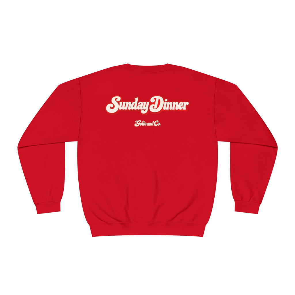 Crewneck Sweatshirt - "Madanad" Retro Script | Sunday Dinner Back Design