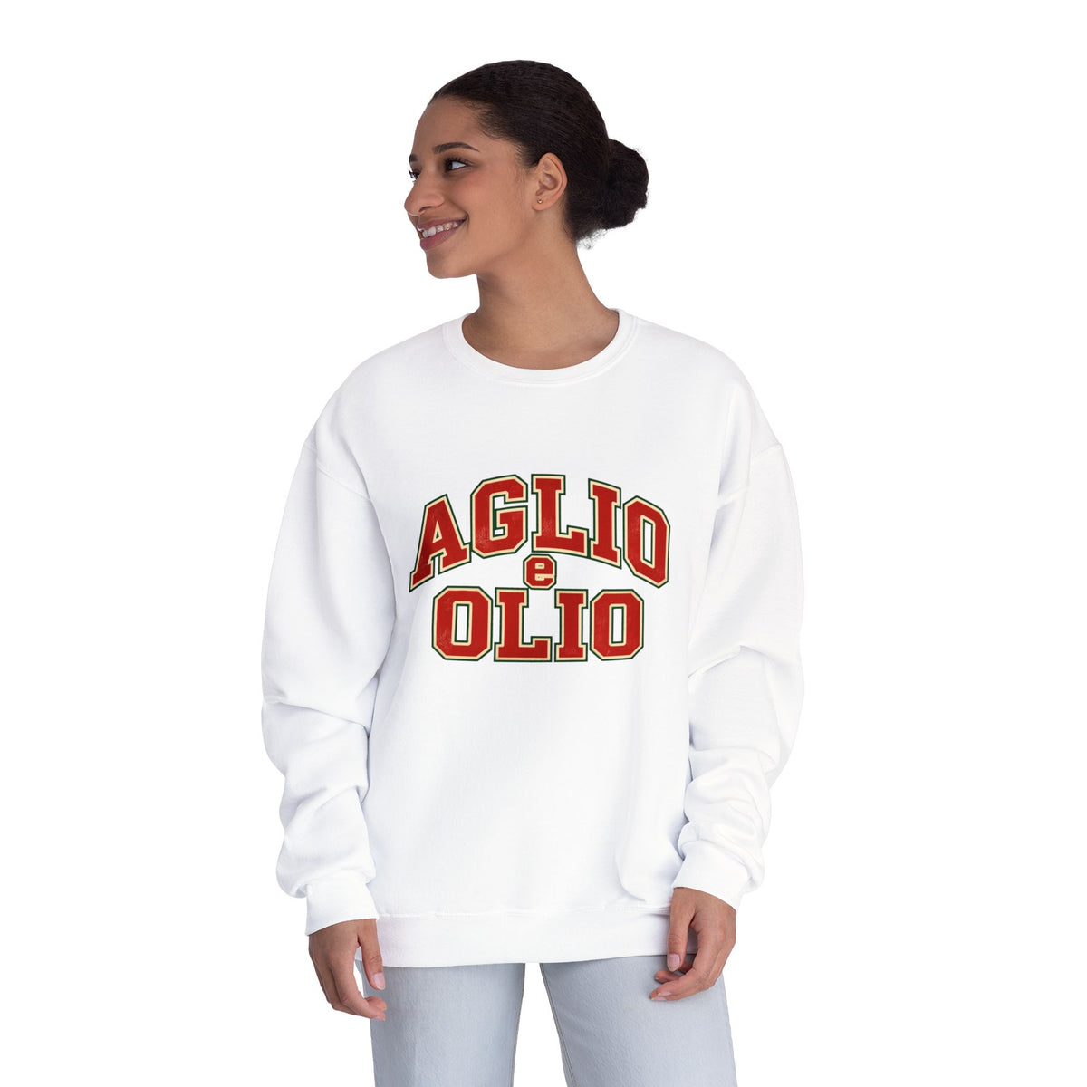 Aglio e Olio Italian Foodie Crewneck Sweatshirt