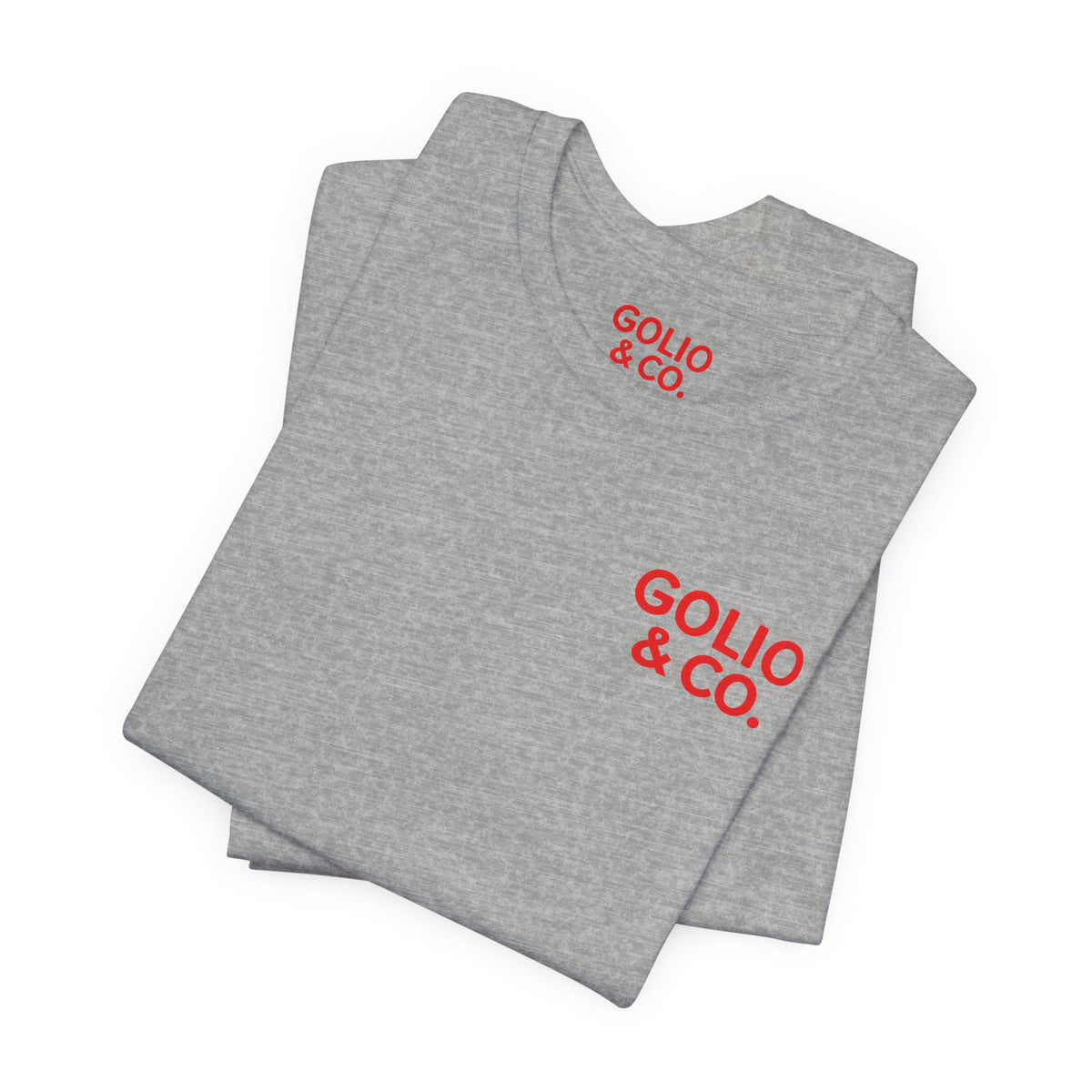 Dobbs Acres Stencil Tee — GOLIO & CO. Red Logo Short Sleeve Shirt