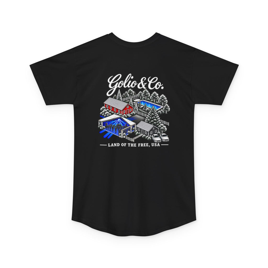 Electric Countryside Longbody Tee — Golic & Co. Land of the Free Graphic T-Shirt
