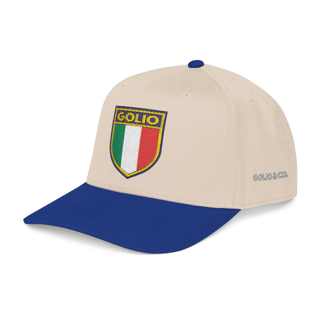 Italy Crest Baseball Cap — 'GOLIO' Patch Tricolor Shield Hat