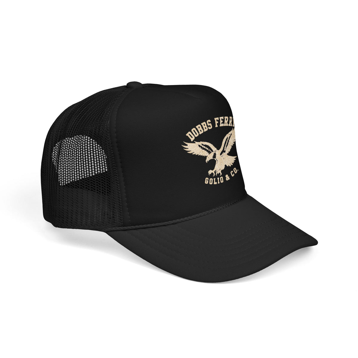 Eagle Logo Trucker Hat — Vintage 'Dobbs Ferry' Foam Mesh Cap