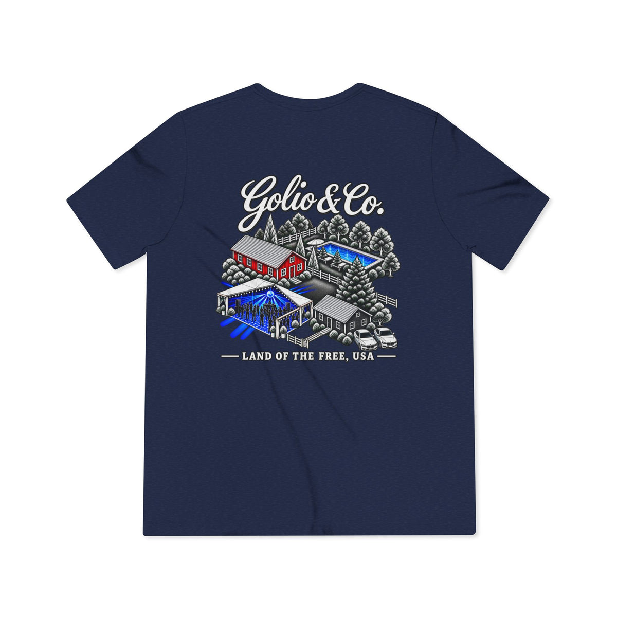 Golio & Co. Americana Casino Tee — 'Land of the Free, USA' Graphic T-Shirt