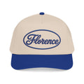 Florence Embroidered Baseball Cap — Retro Script Mid-Profile Hat