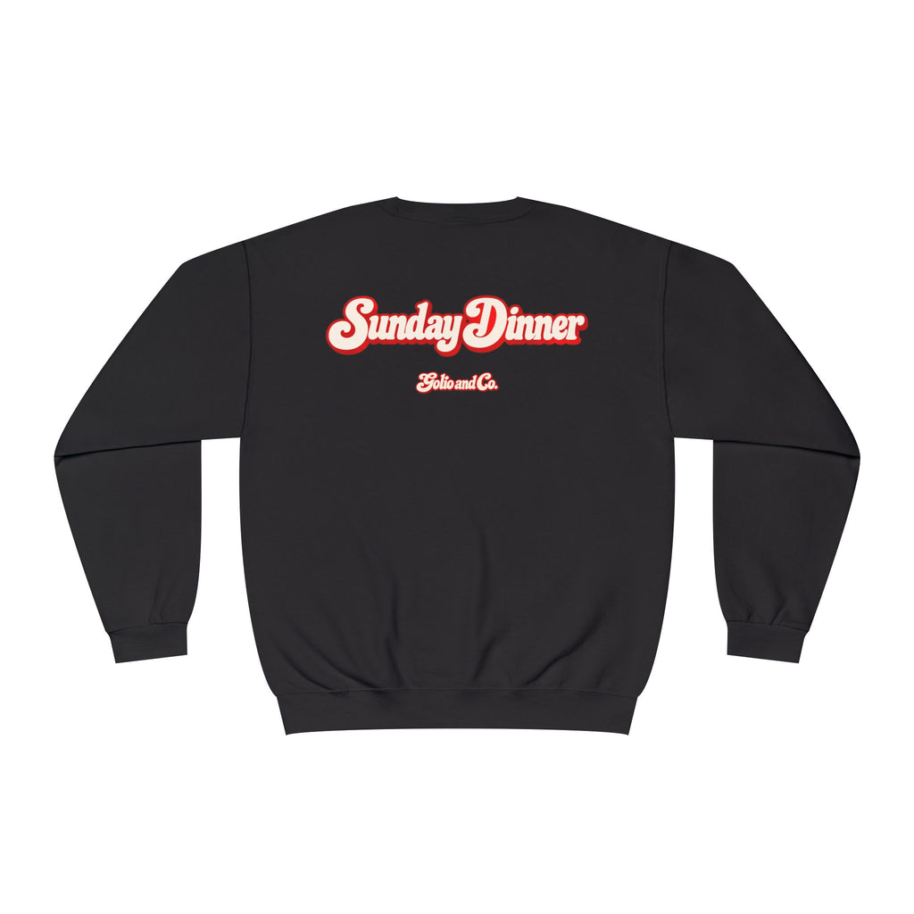 Crewneck Sweatshirt - "Madanad" Retro Script | Sunday Dinner Back Design