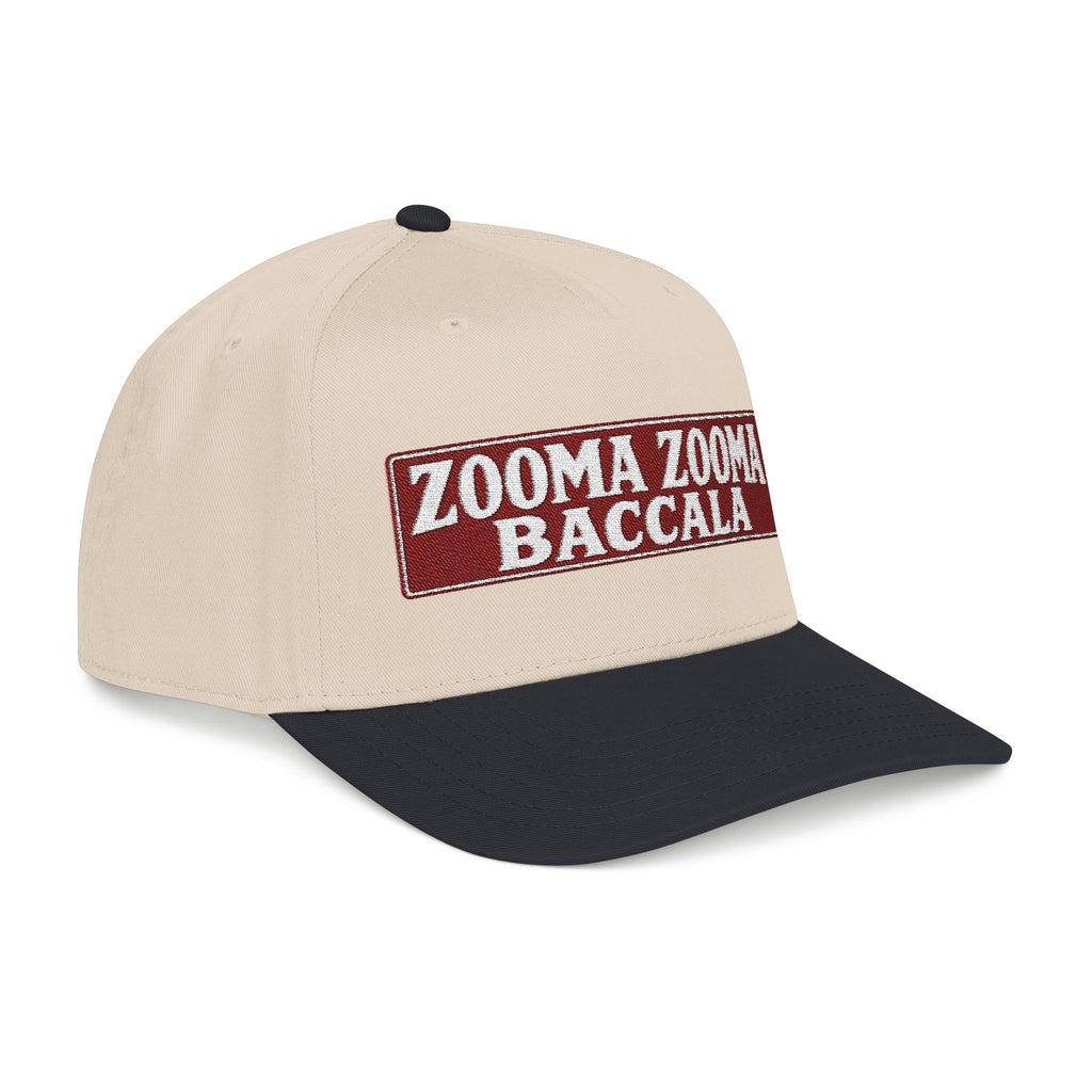 Zooma Zooma Baccala Baseball Cap — Vintage Patch Two-Tone Mid-Profile Hat