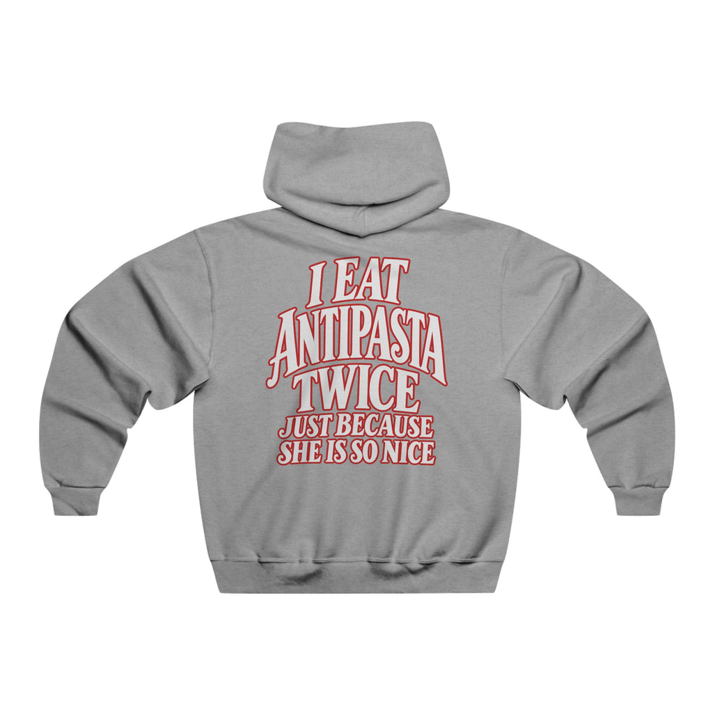 Hoodie - "I Eat Antipasta Twice" Funny Italian Music Graphic Hoodie