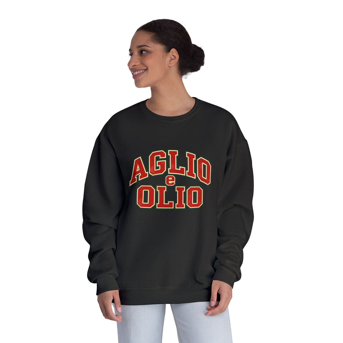 Aglio e Olio Italian Foodie Crewneck Sweatshirt