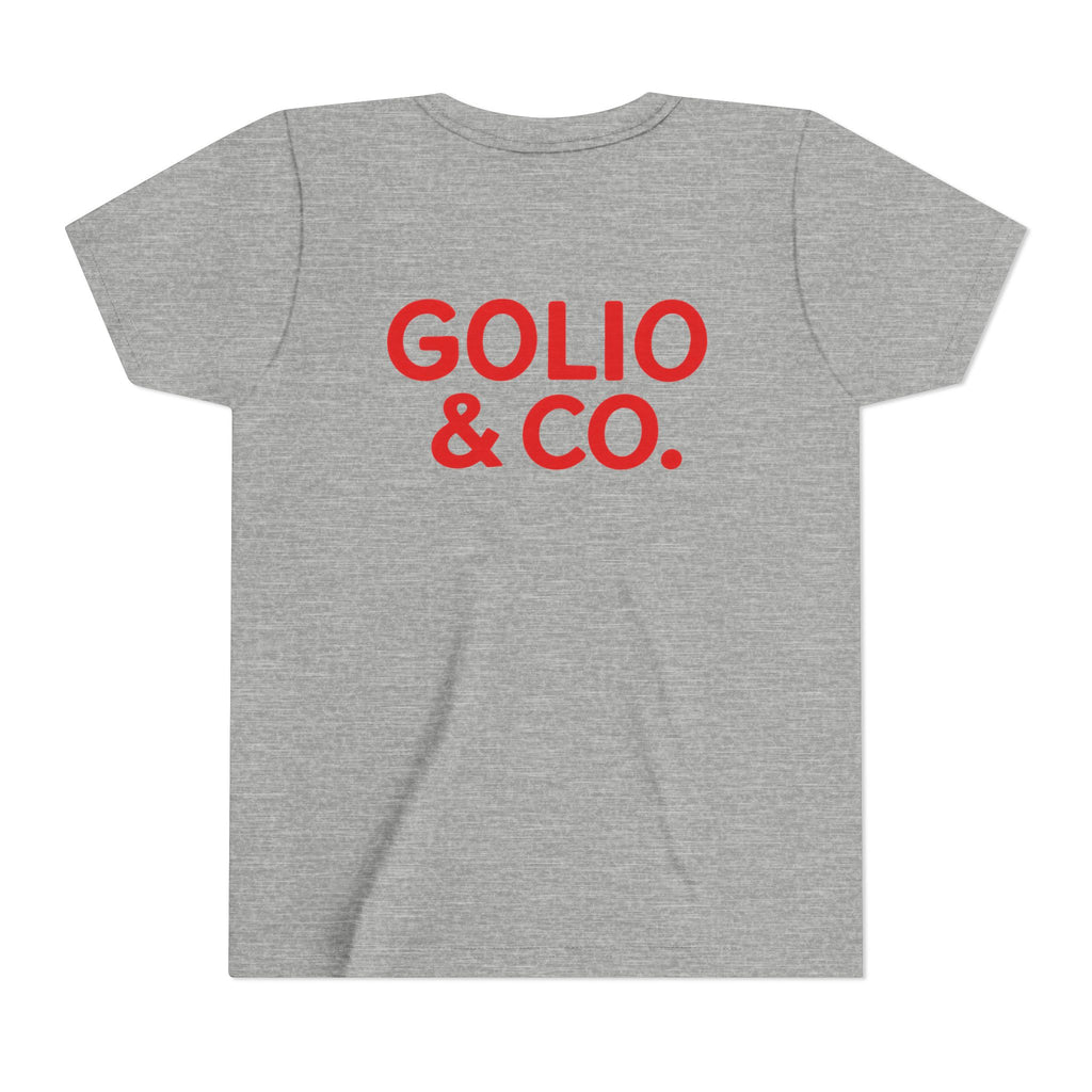 Dobbs Acres Youth Tee — Red Stencil Logo Kids T-Shirt (Golio & Co.)