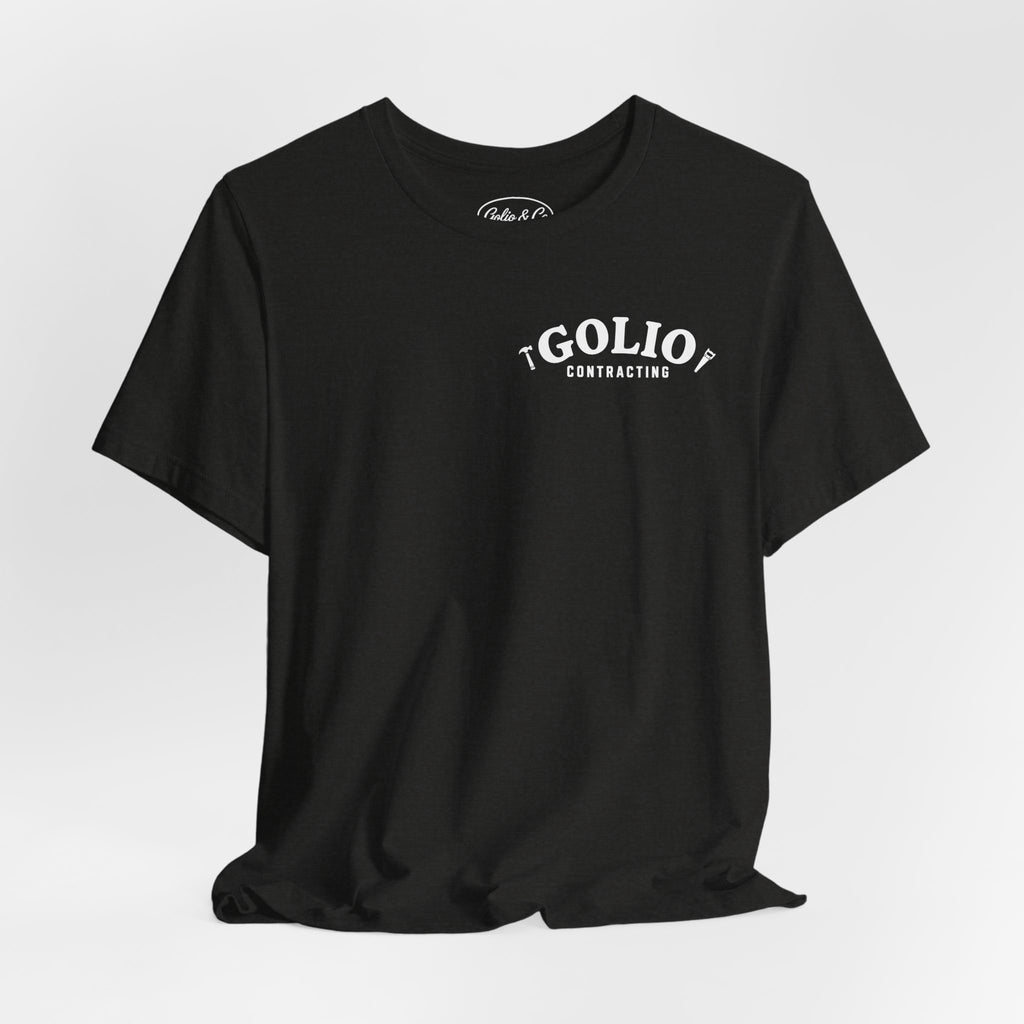 T-Shirt — Golio & Co Logo Tee (front 'GOLIO' chest, back oval 'Golio & Co')