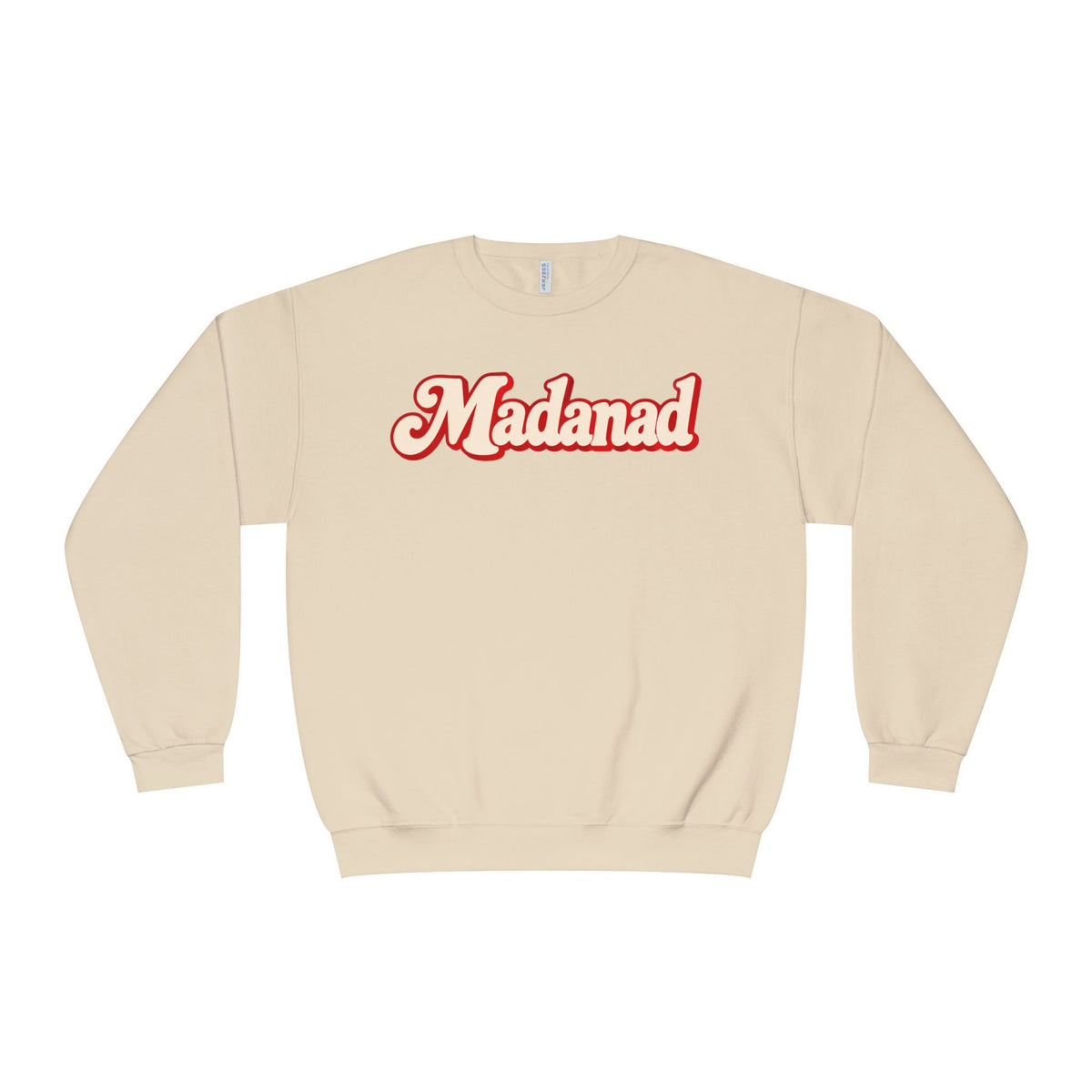 Crewneck Sweatshirt - "Madanad" Retro Script | Sunday Dinner Back Design