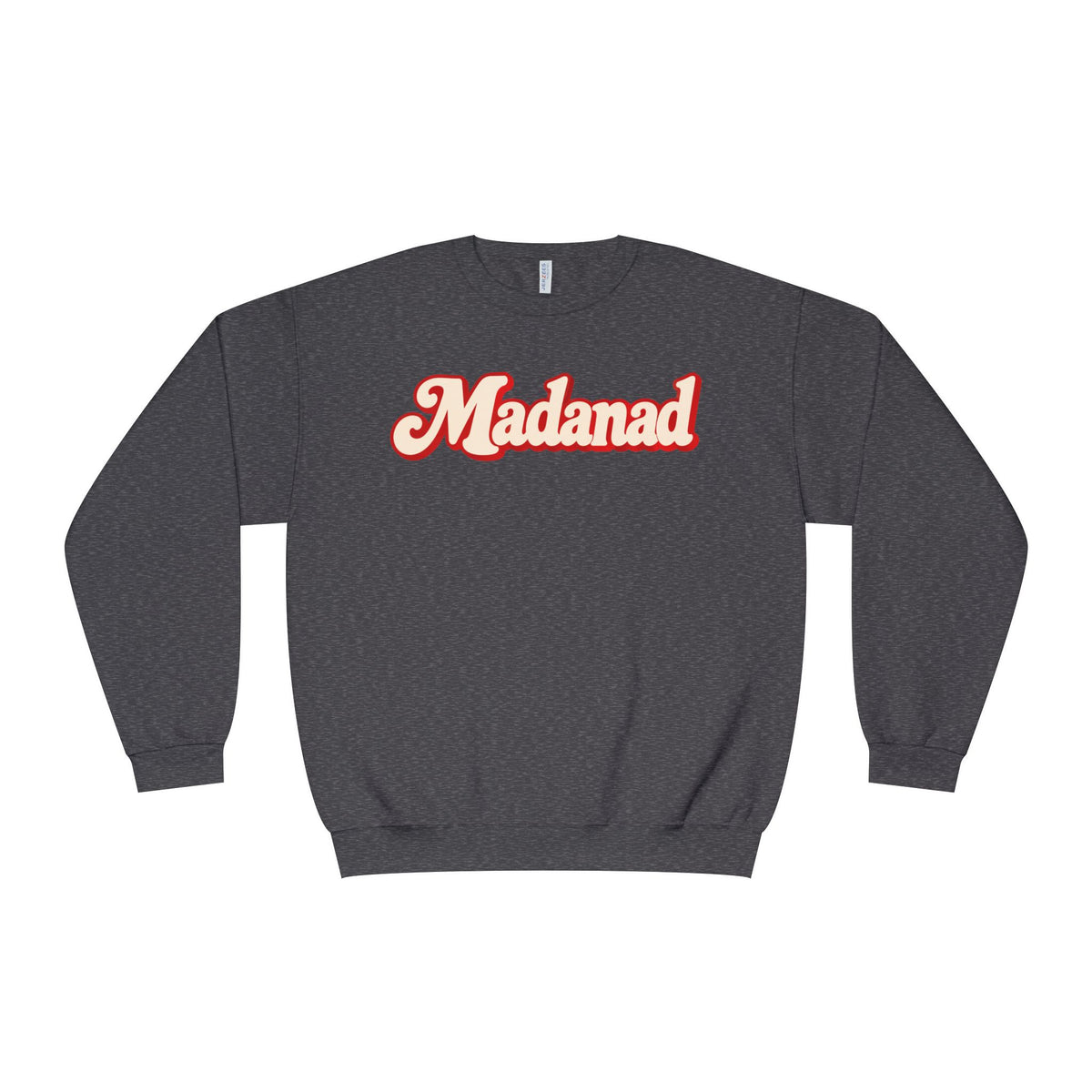 Crewneck Sweatshirt - "Madanad" Retro Script | Sunday Dinner Back Design