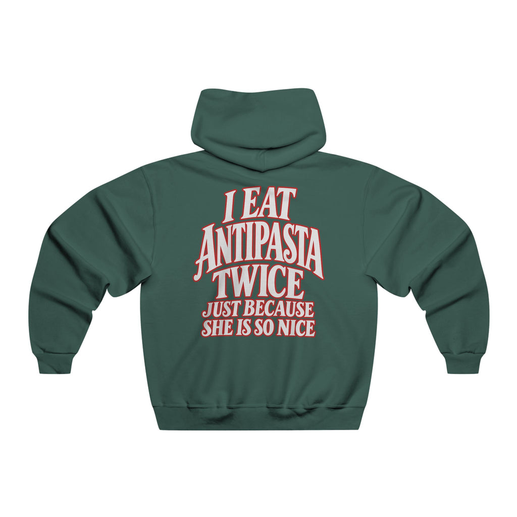 Hoodie - "I Eat Antipasta Twice" Funny Italian Music Graphic Hoodie