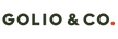The logo for GOLIO & CO. features the brand name in a dark olive green sans-serif font, with a small solid orange dot accent at the end, set against a solid white background.